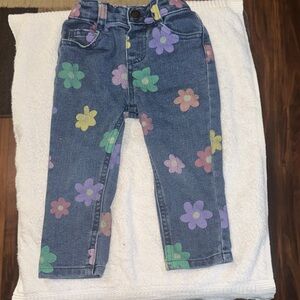 Garanimals Kids Denim Jeans with Colorful Floral Print